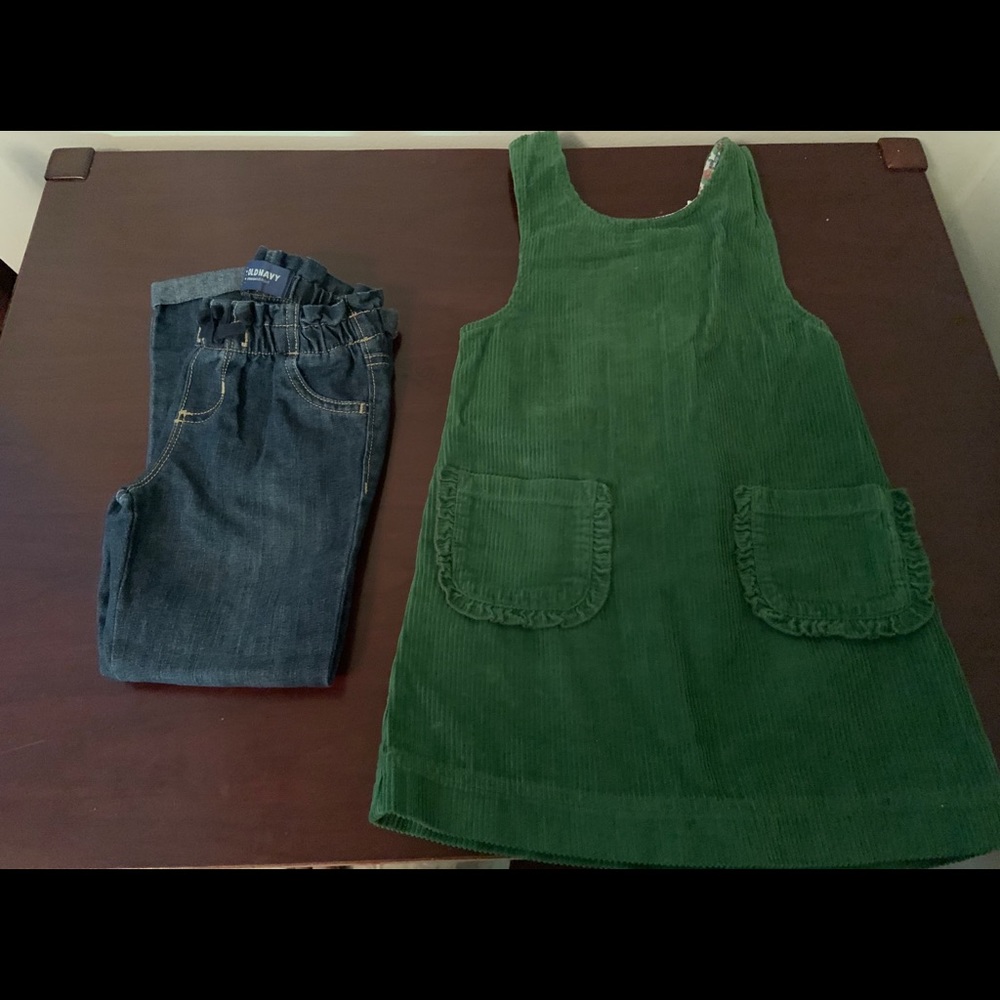 Wool dress and jeans